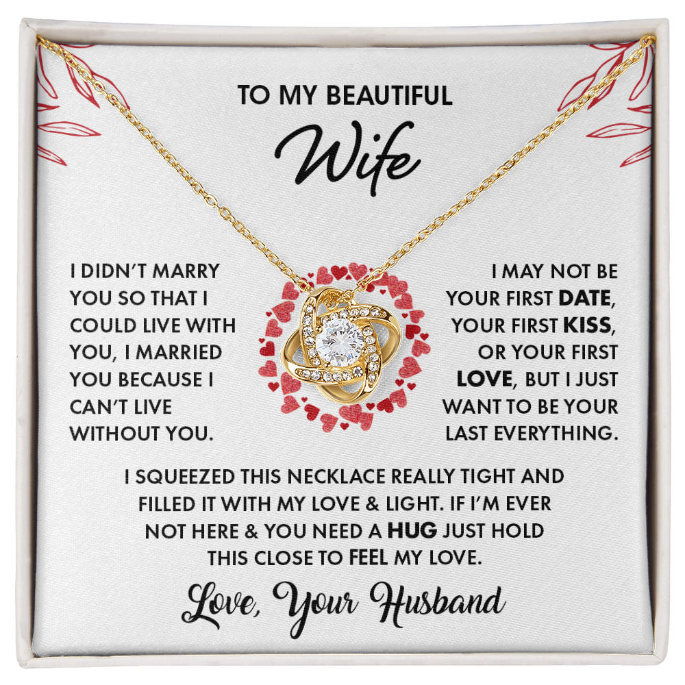 To My Beautiful Wife | Love Knot Necklace