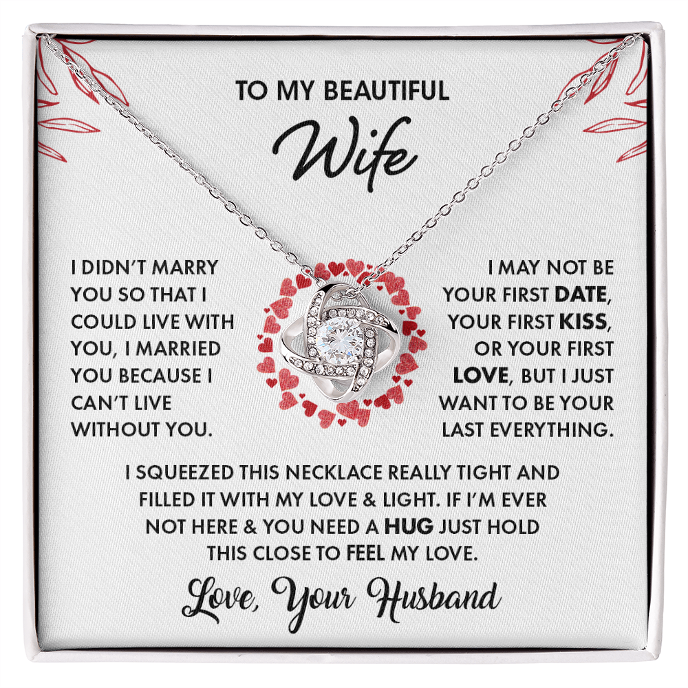 To My Beautiful Wife | Love Knot Necklace