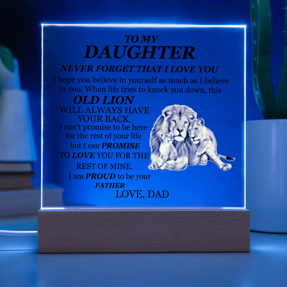 To My Daughter | Square Acrylic Plaque