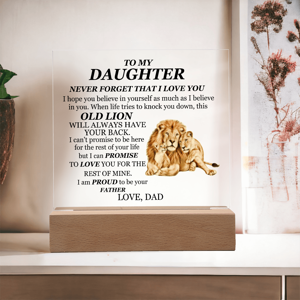 To My Daughter | Square Acrylic Plaque