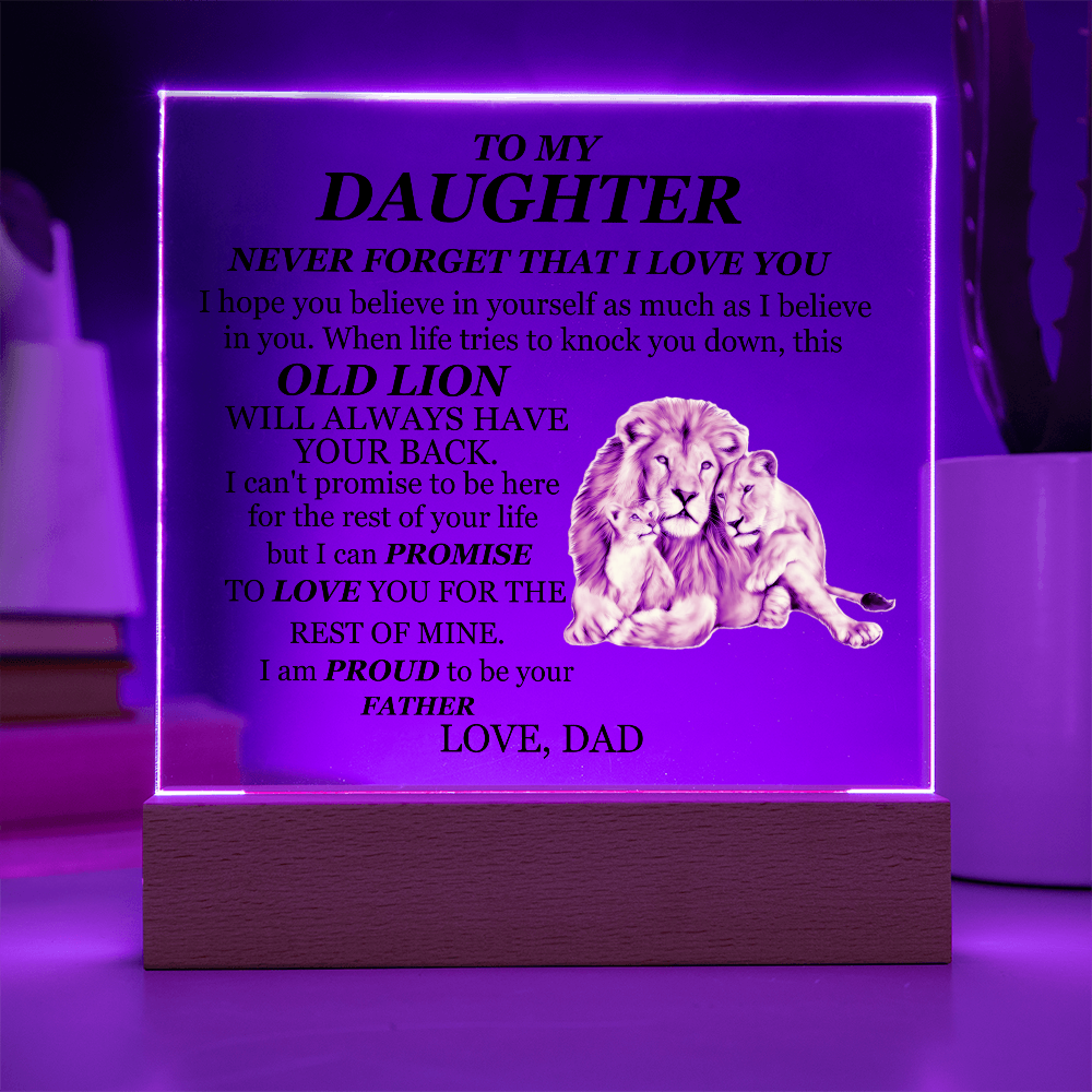 To My Daughter | Square Acrylic Plaque